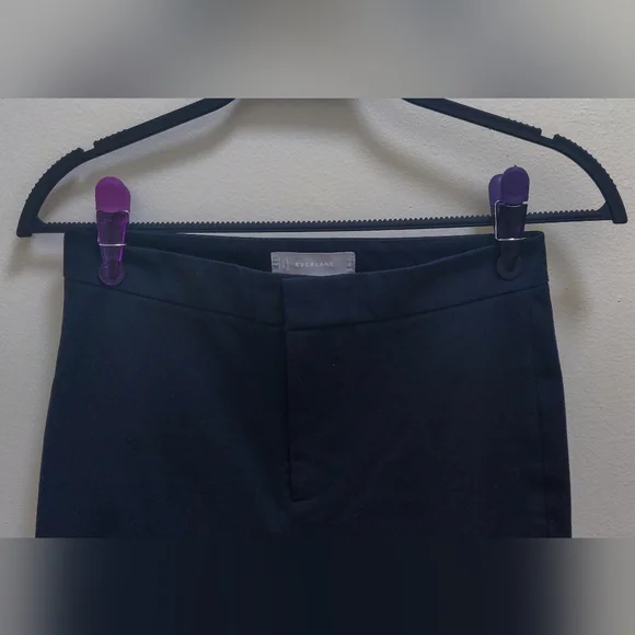 Everlane | The Fixed-Waist Stretch Cotton Pant | Black | Size 2 - Picture 5 of 10